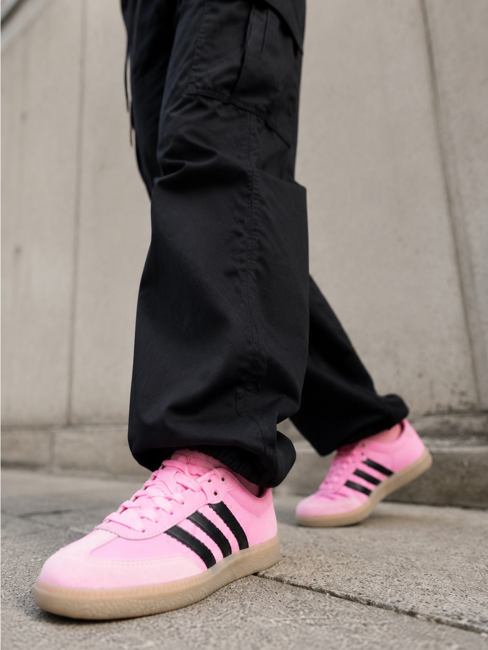 Adidas Samba Messi J Pink Black Gum Sneakers Youth 4.5 / Women’s 6